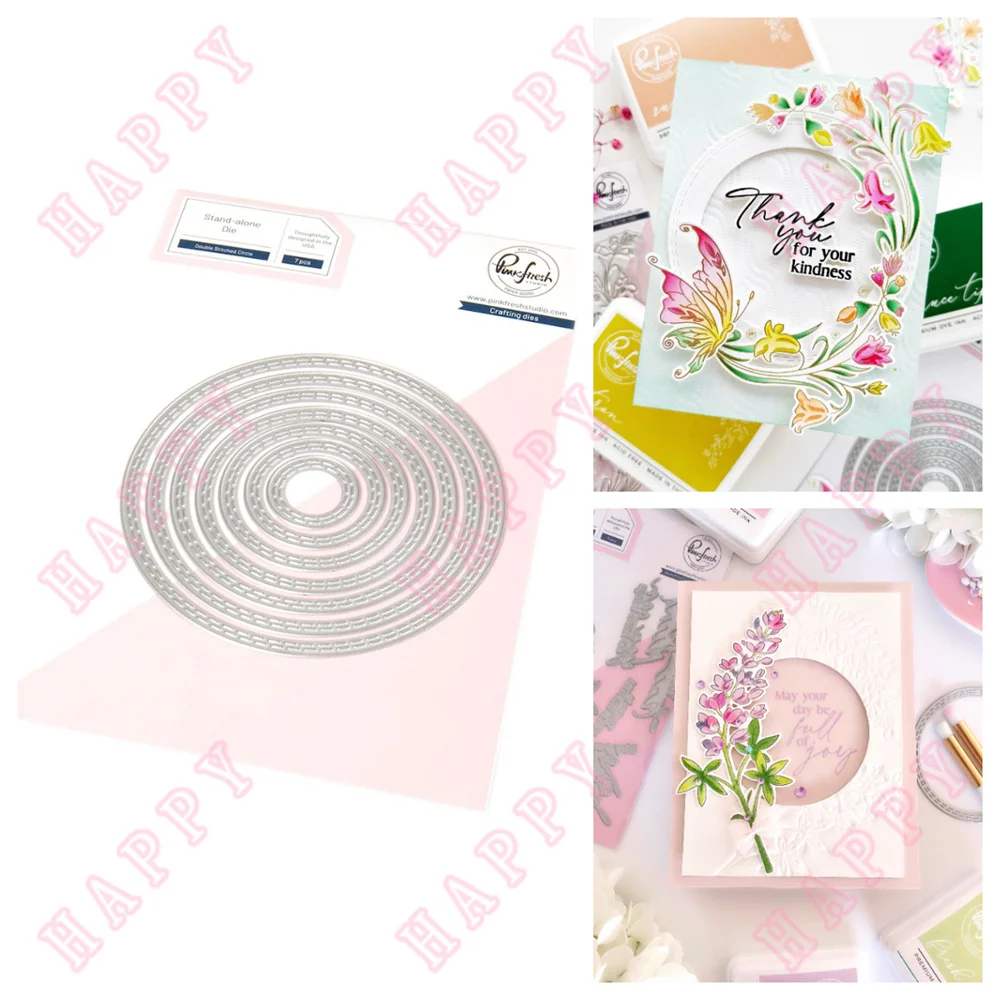 

Essentials: Double Stitched Circle Die Metal Cutting Dies Stamp Stencil Hot foil Scrapbook Embossing Template DIY Greeting Card