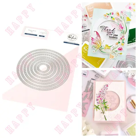 Essentials: Double Stitched Circle Die Metal Cutting Dies Stamp Stencil Hot foil Scrapbook Embossing Template DIY Greeting Card
