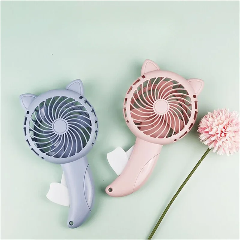 Summer Cool Creative Cartoon Hand Press Fan Mini Portable Children's Small Fan Press Hand-held Manual Fan