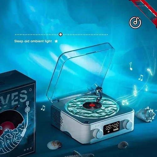 Escuche Audio aguamarina elegante atmósfera estéreo luz alta calidad reproductor de discos para el hogar nicho de discos de vinilo