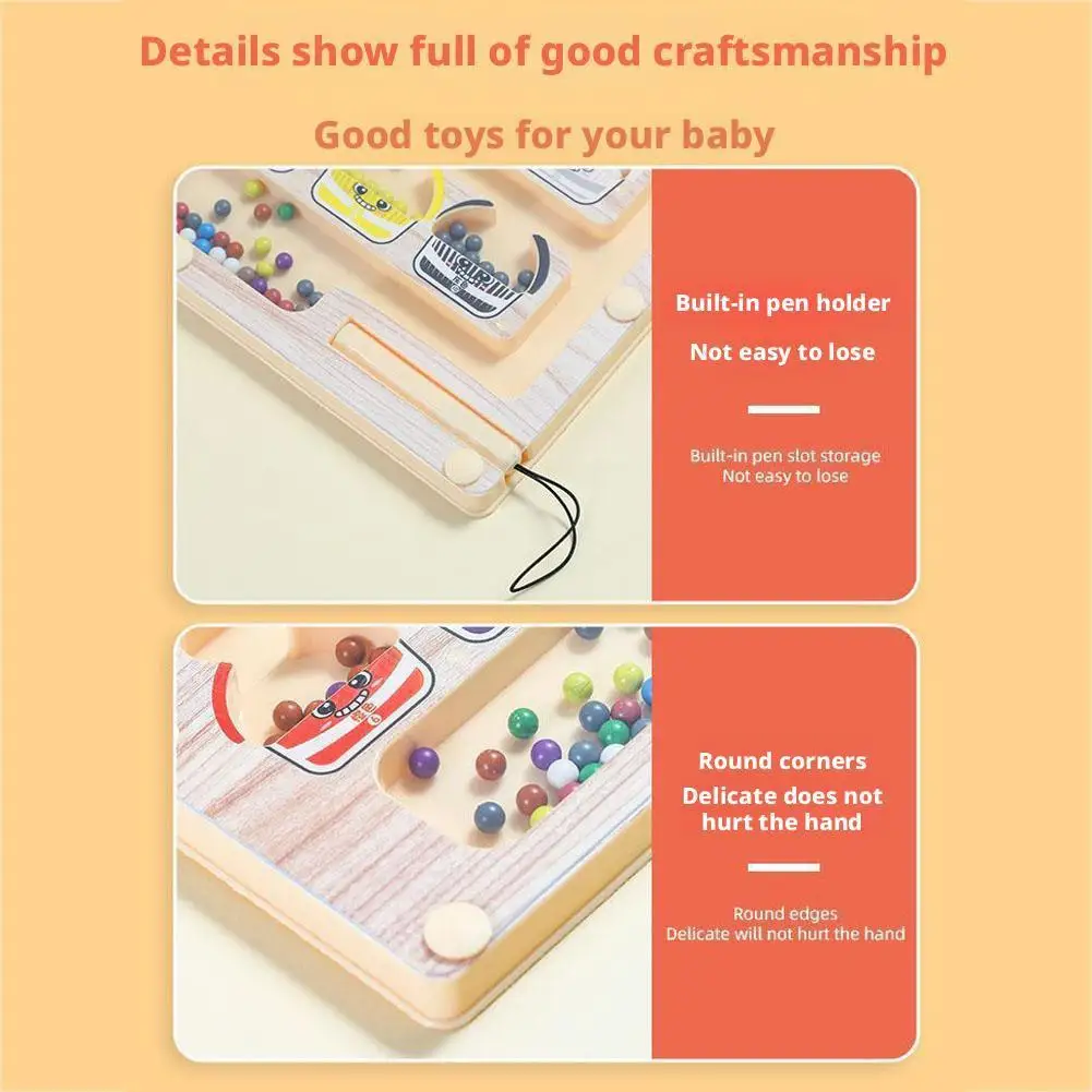 Labyrinthe magnétique, boule de couleur roulante, jouets, pensée logique spatiale, jeu d'entraînement à l'intelligence et à la Concentration pour enfants, éducation