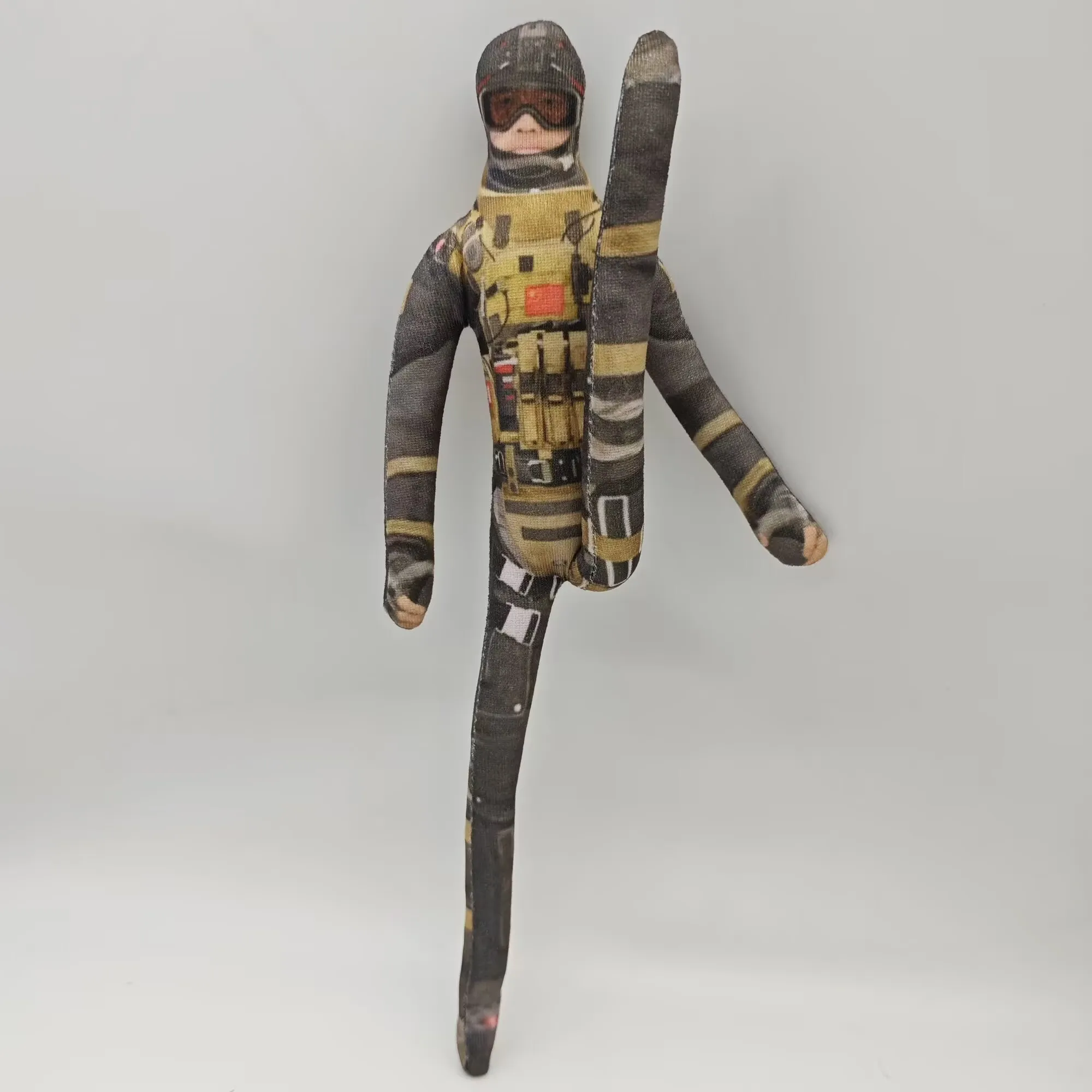 "Call of Duty"، "Ghost"، "Keegan"، "Zimo" دمية جافة مجردة الفأر، سلك عشوائي، بدون حدود بيضاء، تصميم هيكل عظمي مدمج