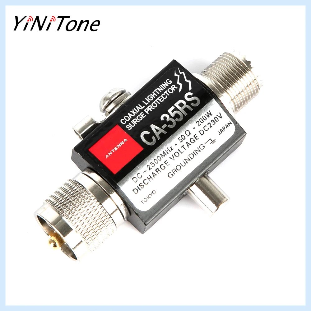 

CA-35RS UHF Male to UHF Female DC-2500MHz Antenna Surge Protector Surge Arrester 50 Ohm 400W Radio Repeater Coaxial Anti-Lightni