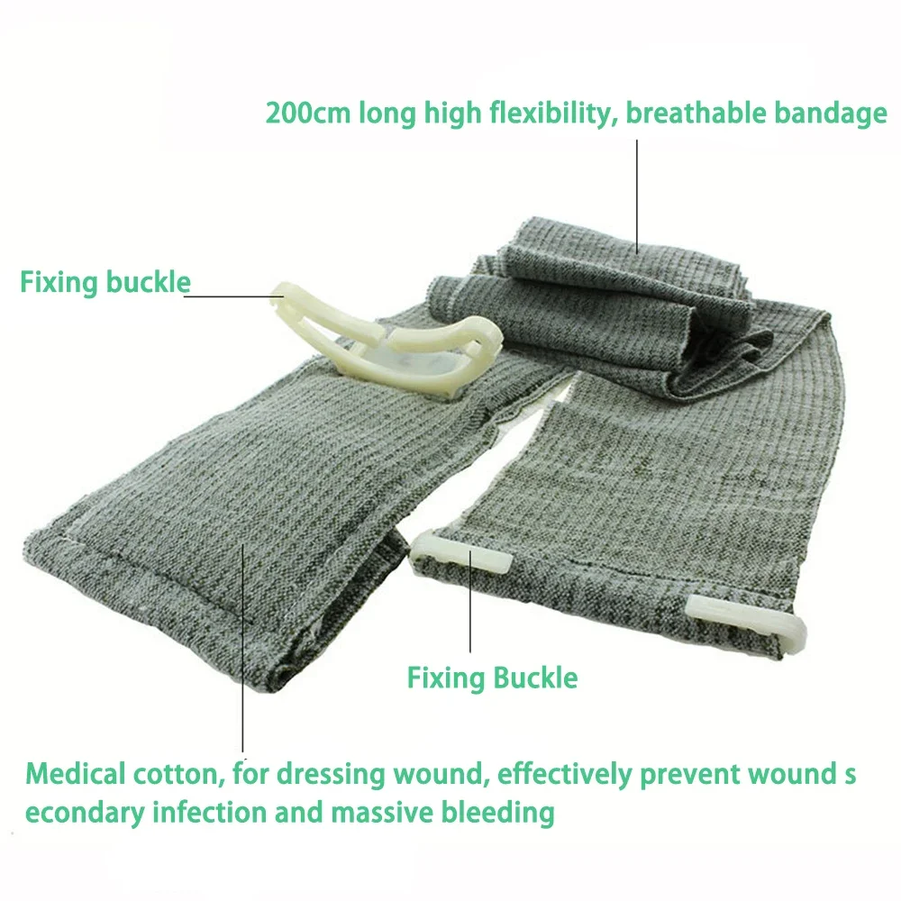 Bandage Vacuum Sterile Compression Bandages for First Aid Emergency EMT IFAK Battle Wound Dressing Self-Rescue, 4 Inch, 1 Pack