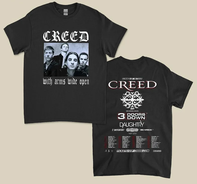 Creed Band 2024 Tour Summer Of’99 Outfit For Concert