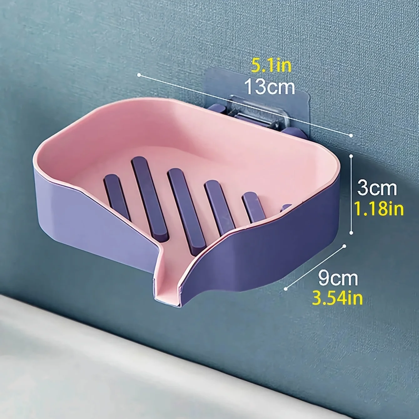 1pc Soap Box Dual-Color Stackable Soap Boxes, Space-Saving And Water-Resistant Hanging Soap Trays, Washable Soap Dish Rack