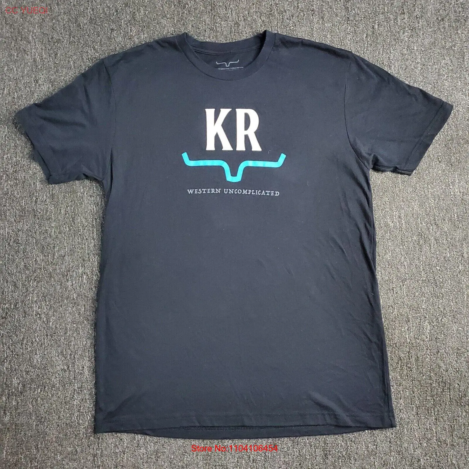 Футболка Kimes Ranch, мужская, размер, средний, черный, с логотипом, с коротким рукавом, в стиле вестерн, неотложная