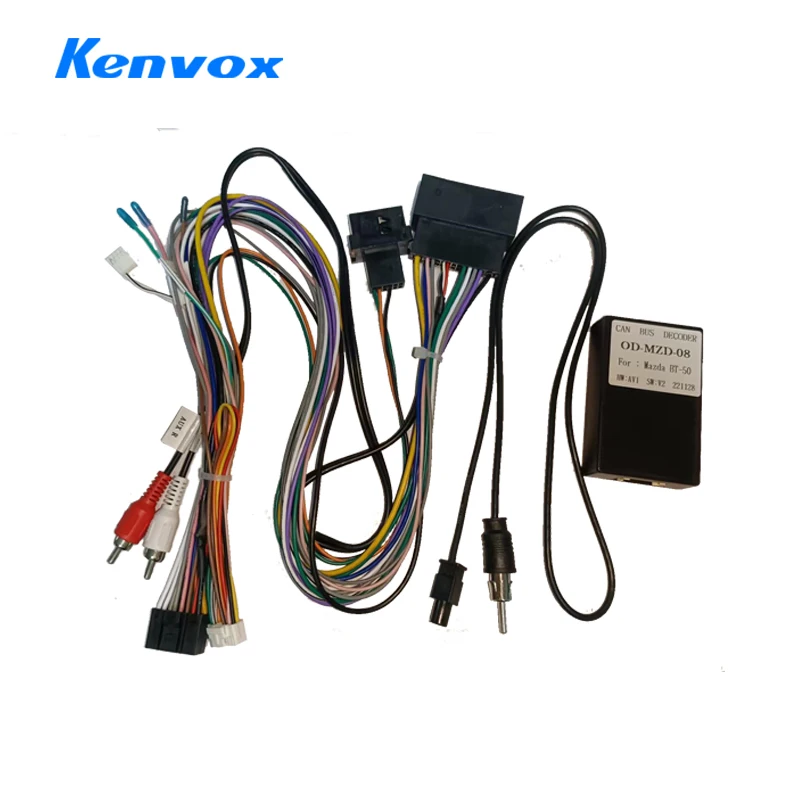 android Car radio Canbus Box Decoder For Mazda BT-50 2015-2020  16 pin Wiring Harness Plug Power Cable