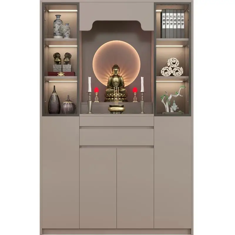 

New Chinese style Buddhist cabinet family offers dining table platform with Buddhist niche Buddhist cabinet