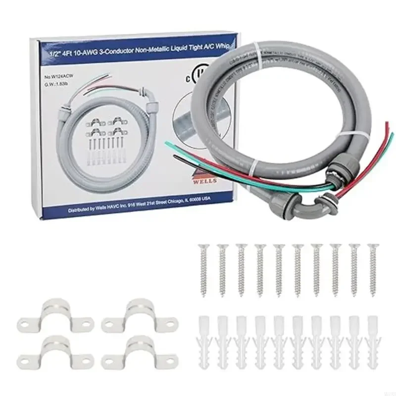 4ft-power-whip-assembly-flexible-electrical-conduit-electrical-ac-whip-non-metallic-liquid-tight-with-10-gauge-wire-m89b