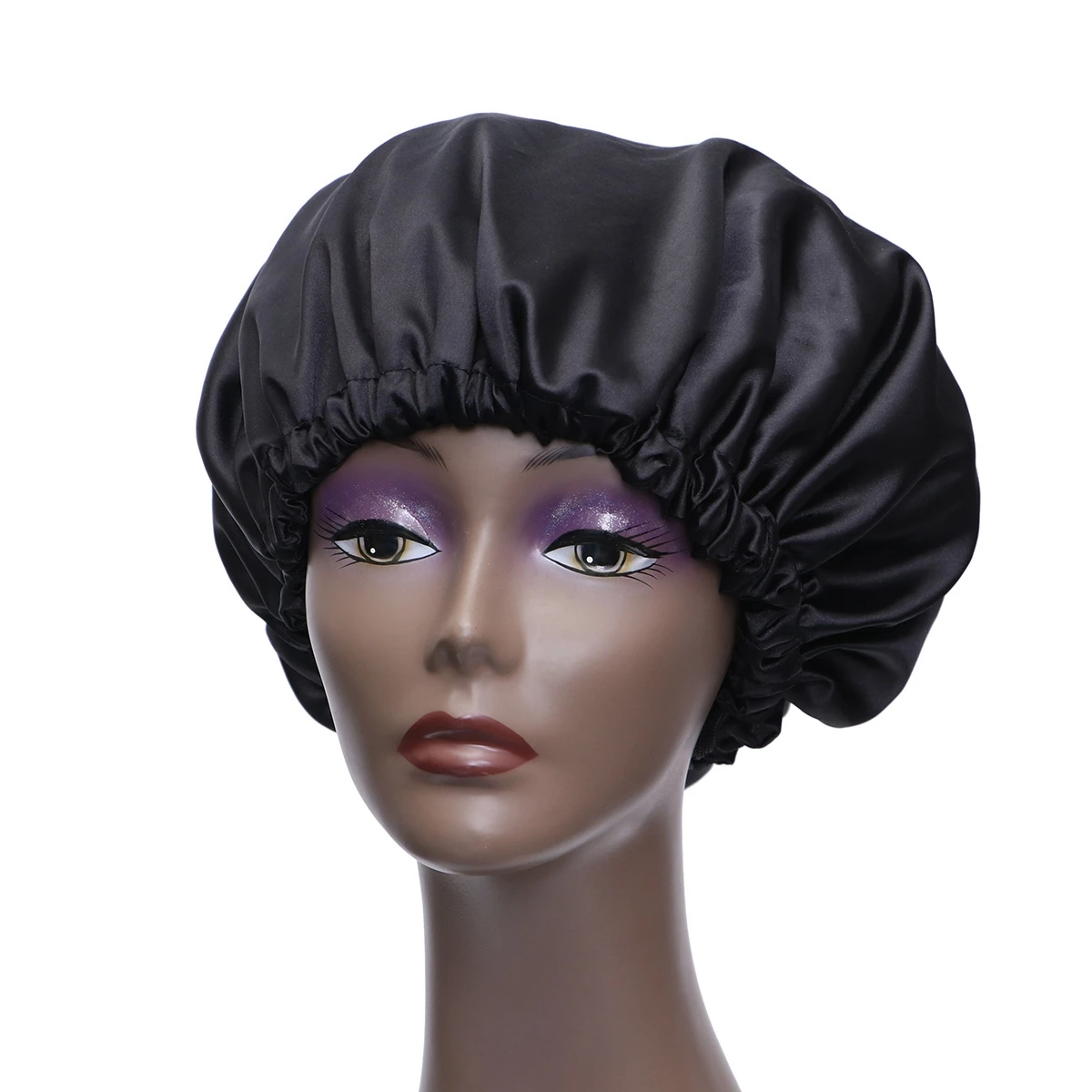 

Silk Sleeping Hat Satin Wrap Adjustable Drawstring Double Layer Bonnet Knitted Material Keeps Hair Neat Long Lasting