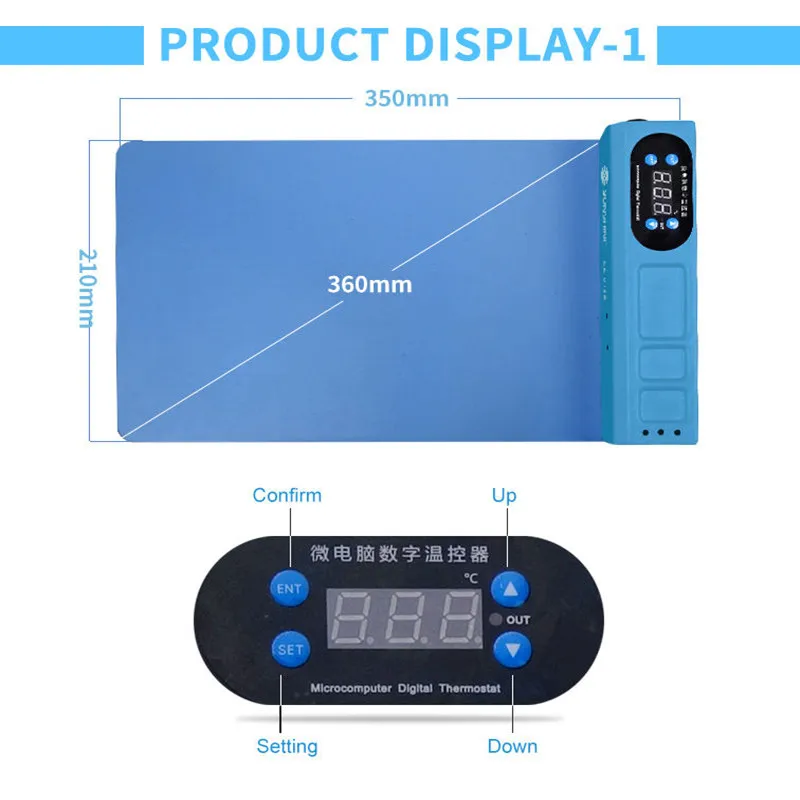 ตัวแยกหน้าจอ S-918E แสงแดดสำหรับซ่อมโทรศัพท์มือถือตัวแยกหน้าจอ LCD ให้ความอบอุ่นอย่างรวดเร็วประสิทธิภาพสูง