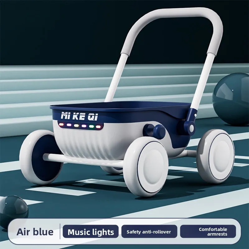 Baby Walker 5-in-1, Multifunctional Push Toy for Toddlers, EVA Silent Wheels, Anti-Tip Reinforced Base, Foldable   80KG Load