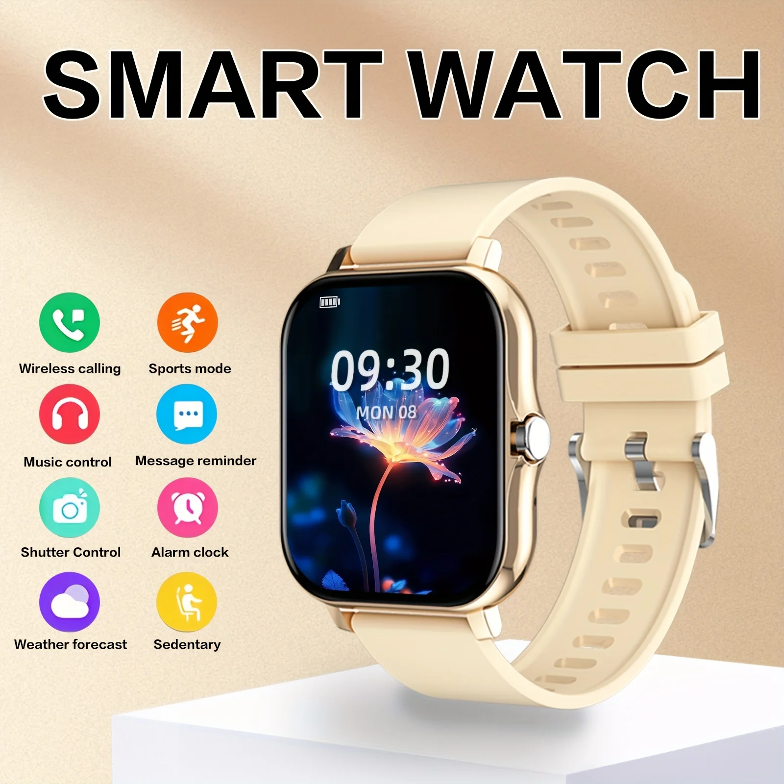 G.L ارتداء ساعة ذكية جديدة 1.83 بوصة HD عرض بلوتوث الاتصال معدل ضربات القلب النشاط تتبع Smartwatch الرجال النساء هدية عيد #1