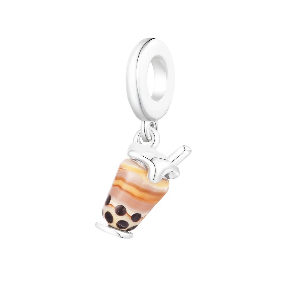 Murano Glass Bubble Tea Dangle My Orders Bastet Charm 925 Silver Safety Chain Kralen Voor Sieraden Maken Beaded Bracelets