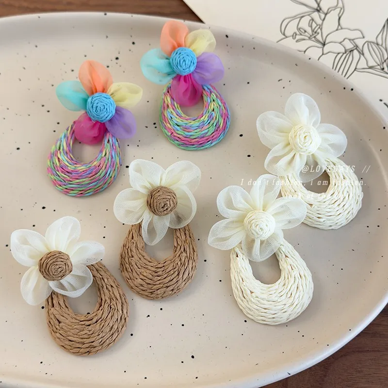 Earrings Handmade Floral Boho Beach Vacation Spring Summer Drop  Durable Hypoallergenic Alloy for Women Casual Chic Style