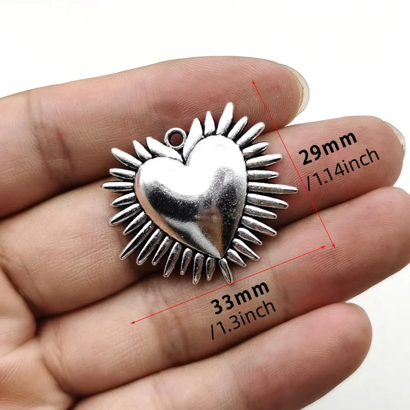9/10PCS Retro Gothic Thorn Love Wings Love Alloy Jewelry Accessories Earrings Necklace Pendant image 5