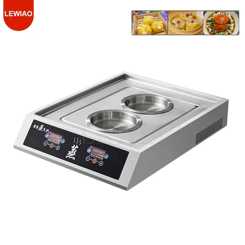 

Steamer Steaming Buns Machine Stainless Steel Desktop Electric Boiler Vapour Dumpling Baozi Food Furnace