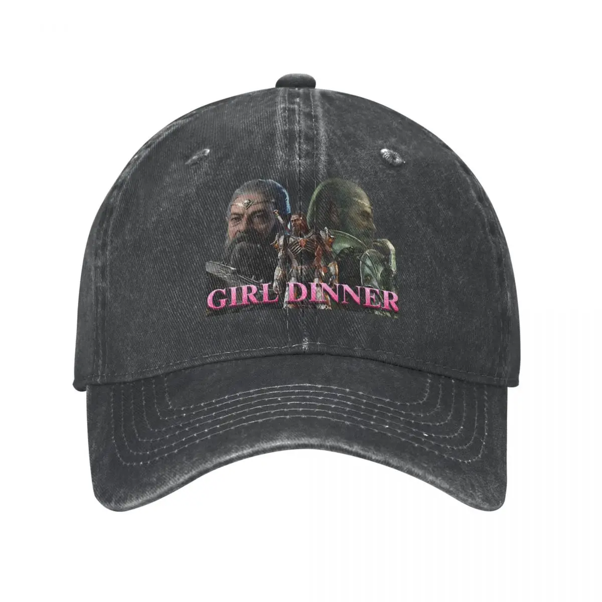 Ketheric Girl Dinner Baseball Caps Merch Fashion Distressed Denim Washed Baldurs Gate 3 Game Dad Hat Unisex Style Outdoor Travel