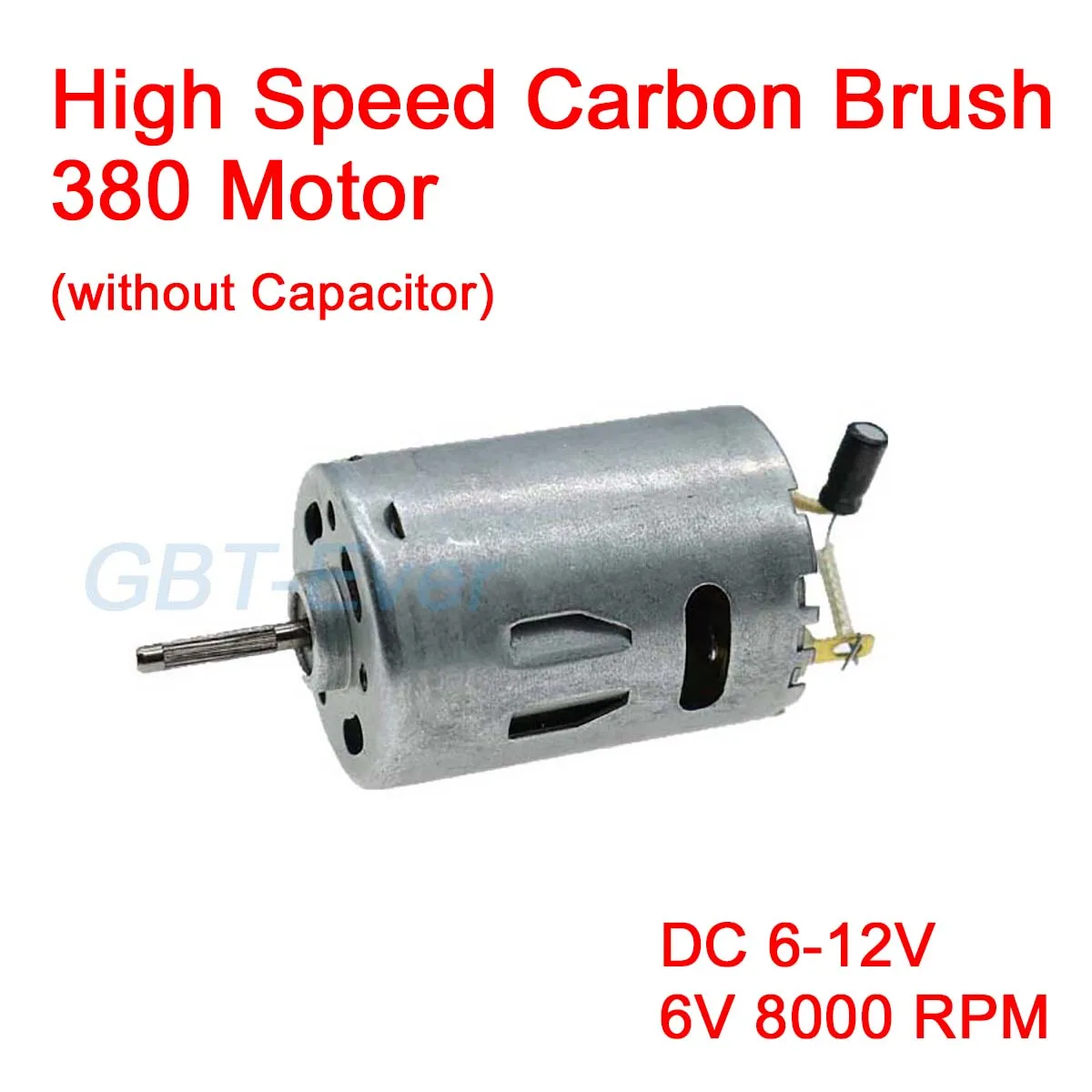 1Pcs DC 6-12V Micro Motor 380 High Speed Carbon Brush Electric Motor High Torque for Car Model Boat Model (without Capacitor)