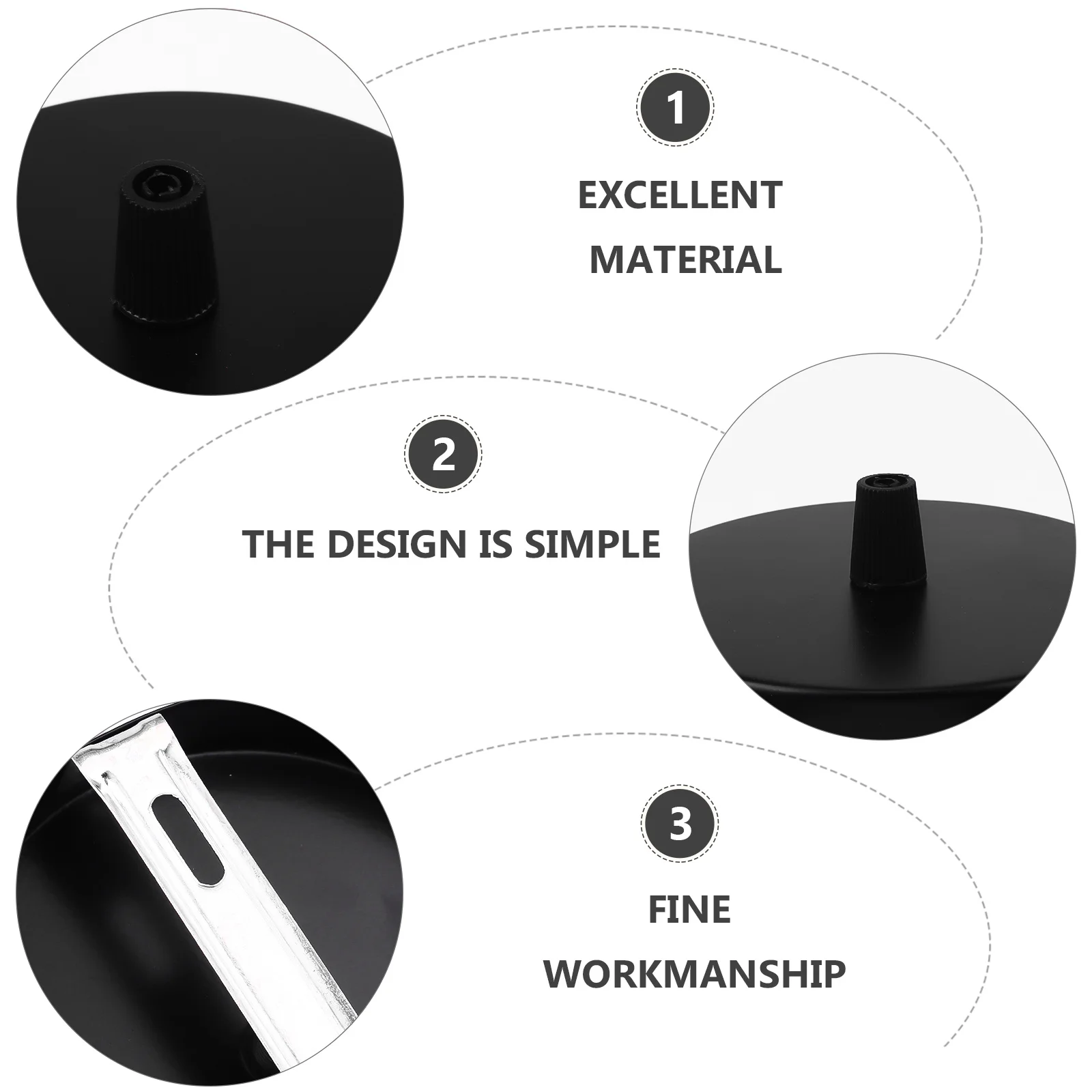 

2Pcs Ceiling Light Base Pendant Lamp Base Round Ceiling Mounted Plate Durable Sturdy Surface Rust Resistant Accessory