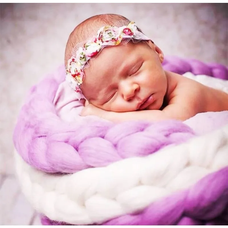 جديلة صوف ميرينو مكتنزة 18 ميكرون، سلة جديلة 3 أمتار حشو دعائم تصوير لحديثي الولادة نيوي بونز فورتو سينجي إنجاز صور نيوج بورنينفوتوغرافي #1