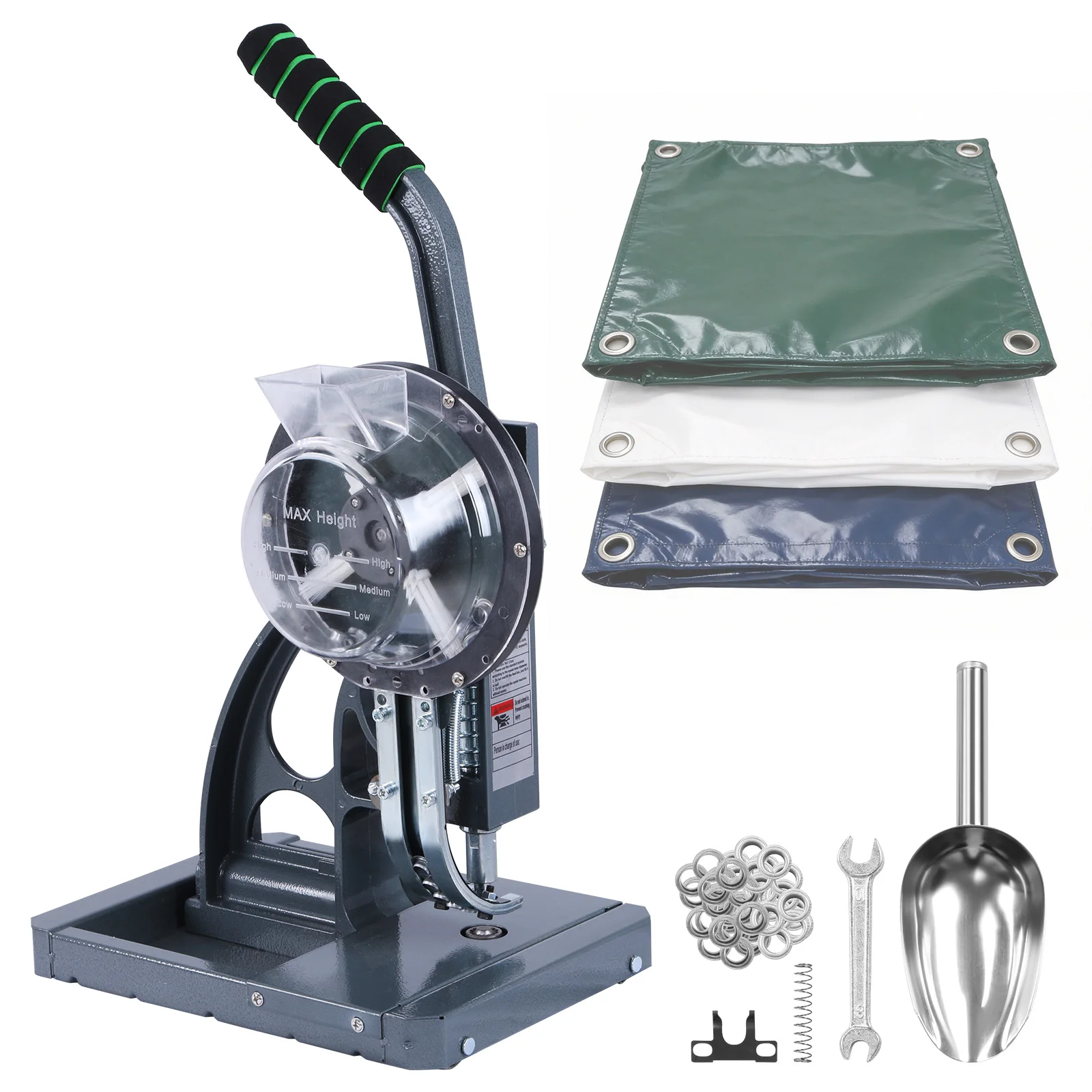 

Полуавтоматический пресс для установки люверсов на тенты с 5000 металлическими люверсами (10 мм) и инструментом для пробивки отверстий для ткани, кожи, баннеров, DIY-проектов