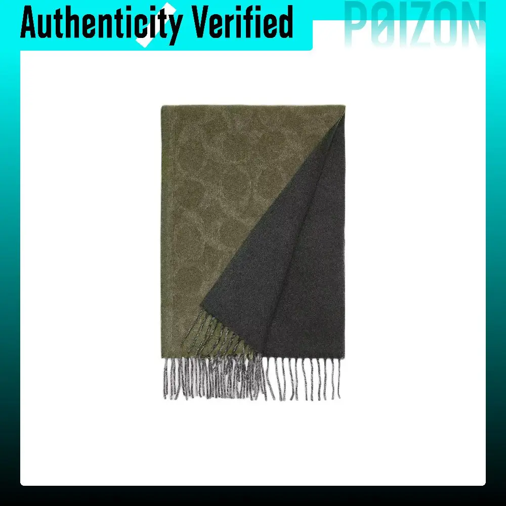 COACH Cashmere Knit Scarves Women's Olive CB692-OLV