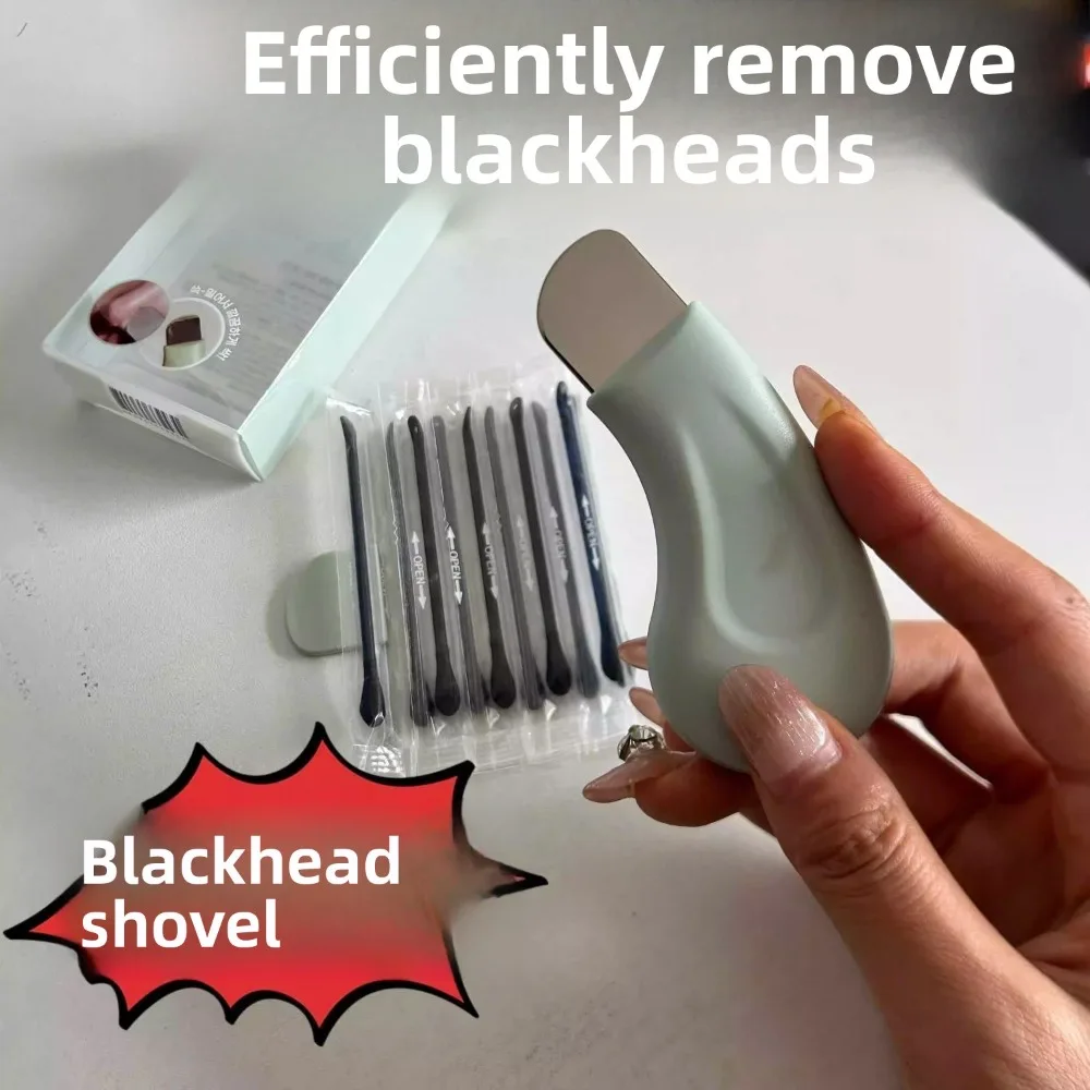 Spatule d'élimination des points noirs du visage, nettoyage en profondeur, exfoliant, épurateur de points noirs, dissolvant de points blancs, nettoyant pour le visage, outil de soins de la peau