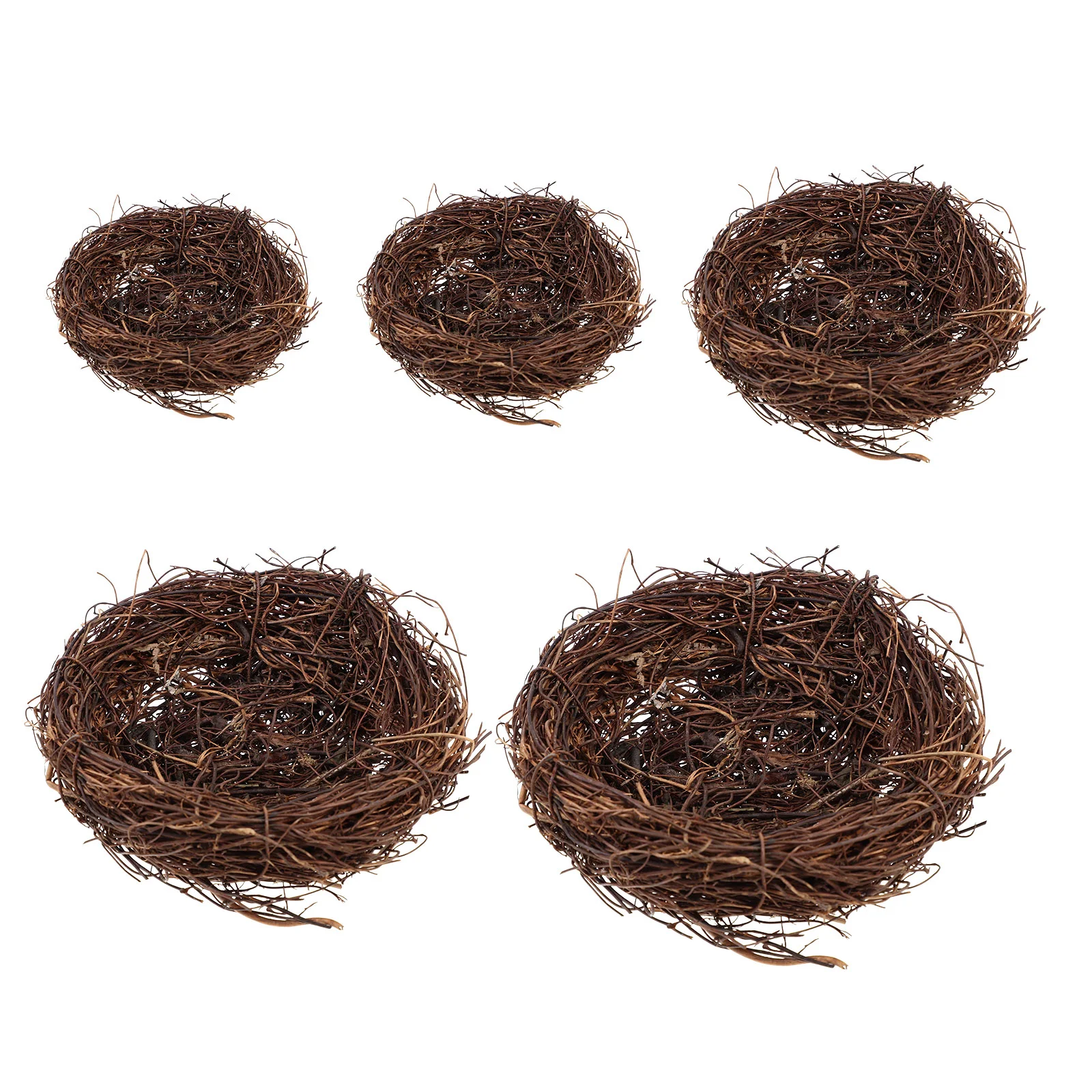 

5 Pcs Simulated Bird Nest Fake Nests Artificial Adornment Decorative Decors Birds for Garden Easter Home Cage