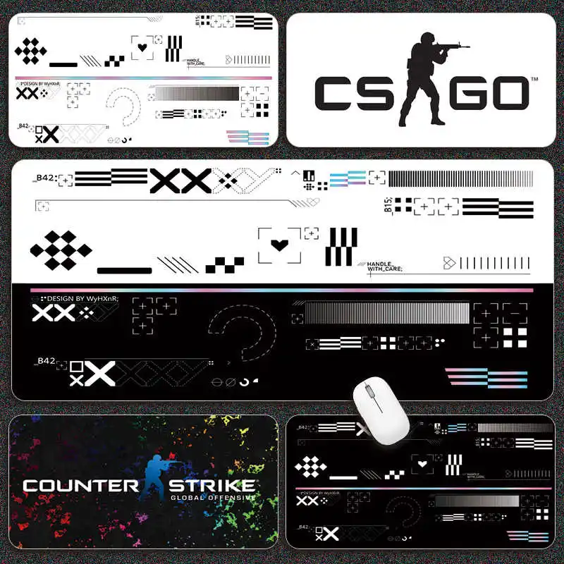 

Large Mouse Pad Gaming Esports Design Non-Slip XXL desk pad gaming accessories Stitched Edges for Home and game for fps gamer