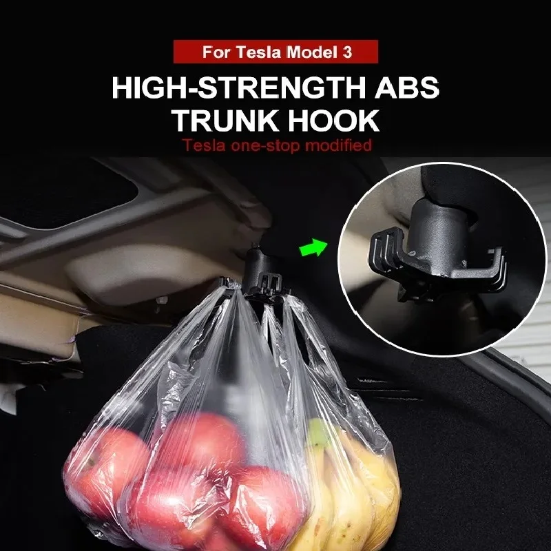 

Cargo Car Trunk Hook Hanger Car Pendant For Tesla Model Y Model 3 2023 Trunk Grocery Bag Hook Interior Accessories