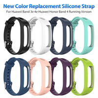 For Huawei Band 3E & 4E Wrist Strap For Honor Band 4 Running Version Smart Wristbands Watch Accessories Soft Silicone Bracelet