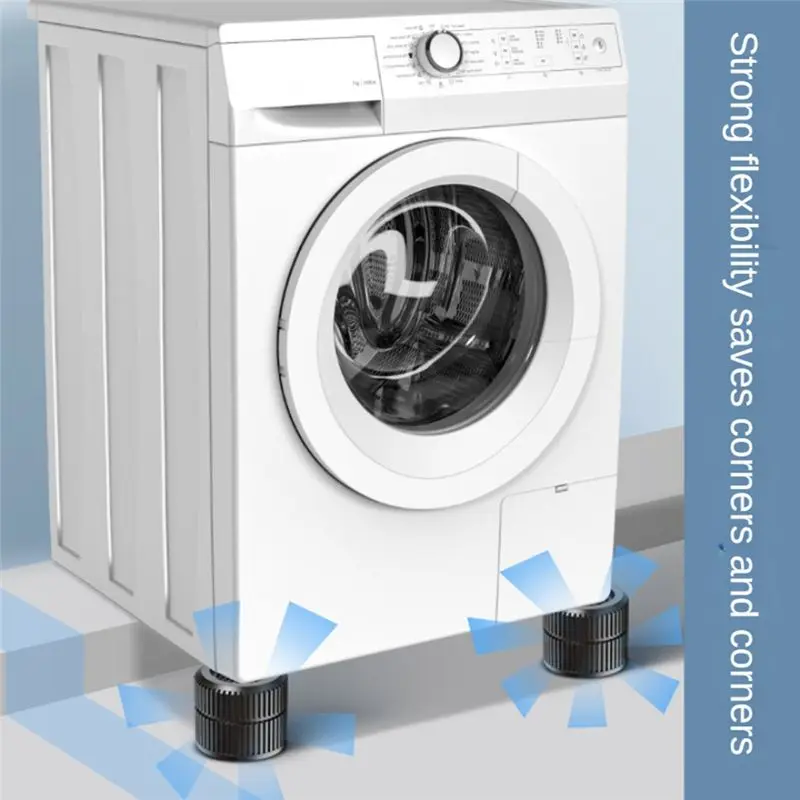 AEE3-4 Piece Washing Machine Height Increase Pads Non-Slip Pads Refrigerator Dryer Support Stand 3.3CM