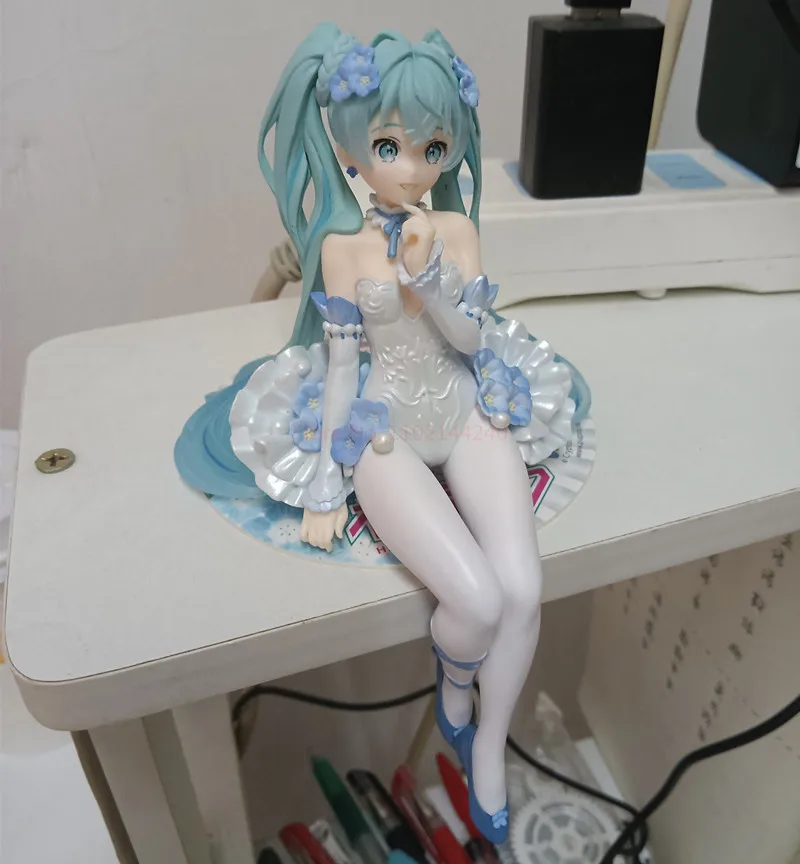 Em Meia Original FuRyu Vocaloid Hatsune Miku Figura Anime Fada Flor Espírito 15 CENTÍMETROS Ação Estatueta Modelo Boneca Brinquedos Presente Surpresa