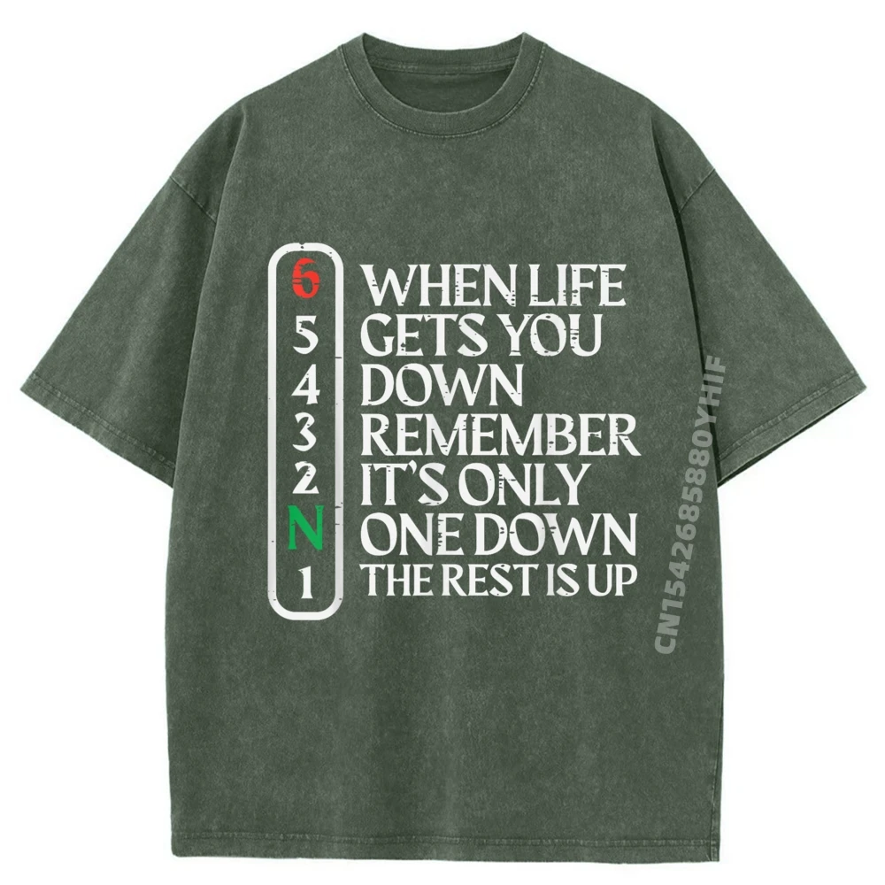 

Newest Biker When Life Gets You Casual T Shirts Comfortable Pure Cotton Woman Tees Casual Vintage Washed Tops T Shirt