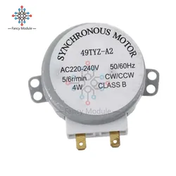 1Pcs Microwave Motor Turntable Turn Plate CW/CCW Class B 4W 50/60Hz AC 220-240V Rotary Table Synchronous Motor 49TYZ-A2