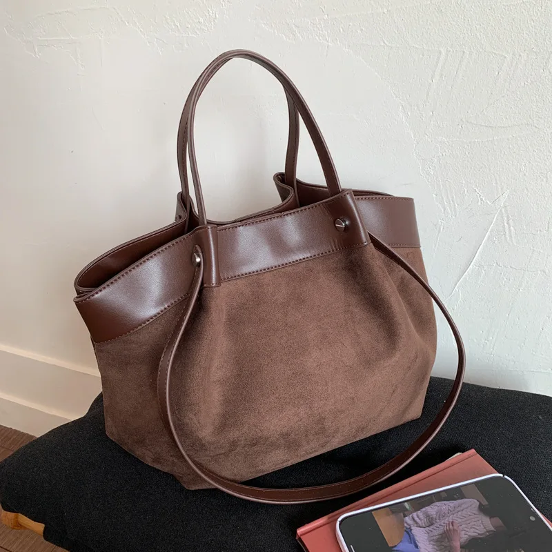

2025 Early Autumn New! Premium Matte Portable Tote Bag for Women - Casual Lazy Wind Single Shoulder Messenger Bag