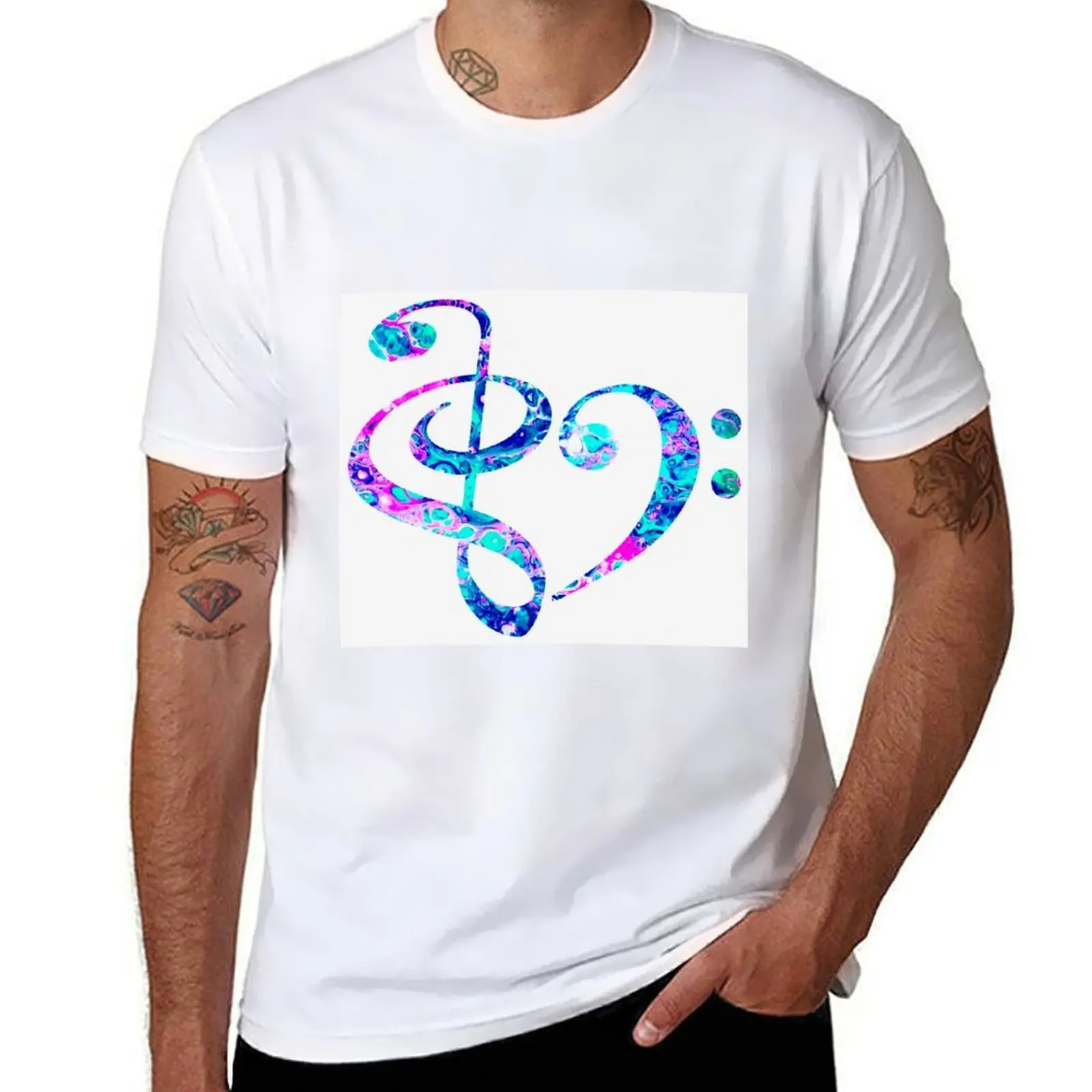 

Music Heart T-Shirt t shirt man casual t shirt man cotton T-Shirt
