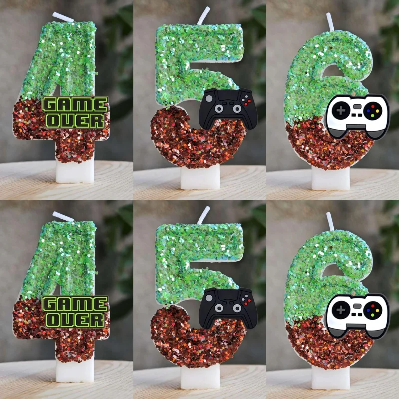Game Handle My World Candle Number 0-9 Birthday Cake Decoration for Children Baby Shower Game Party Decoration
