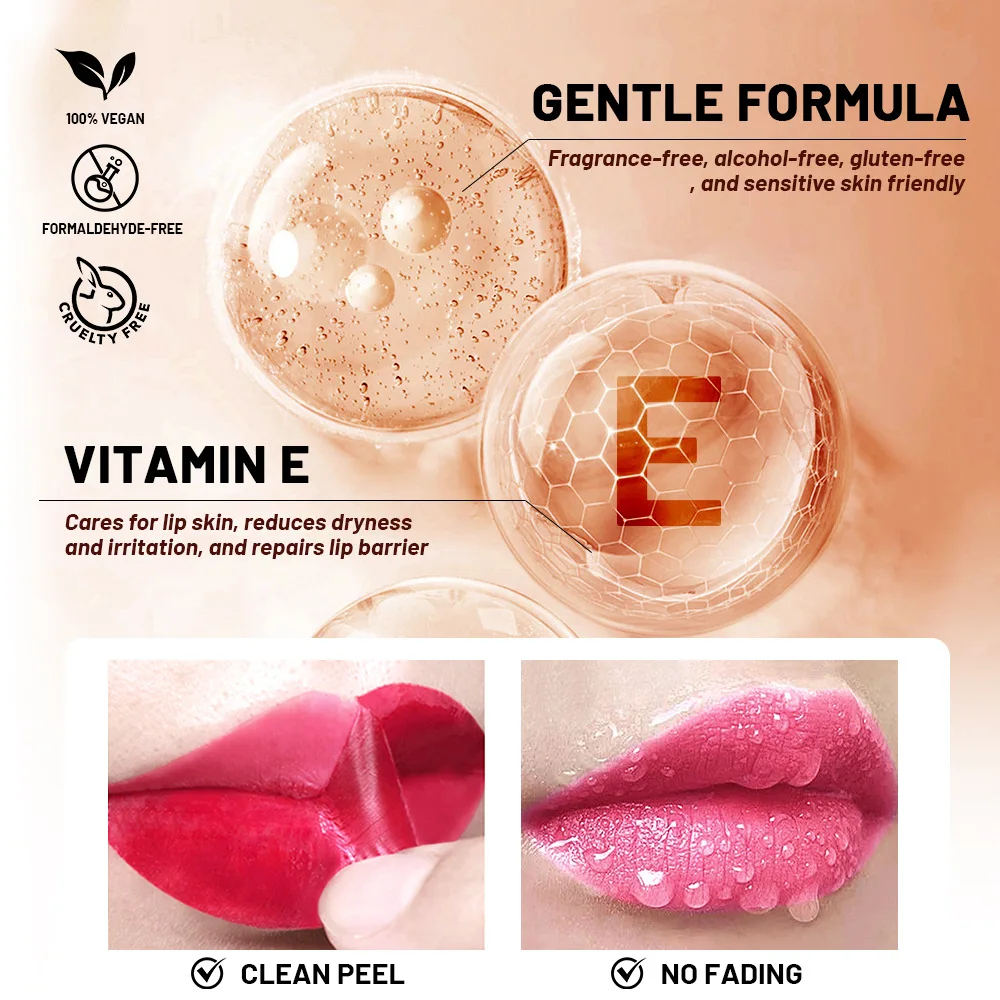 Amazon's Best-Selling Pudaier Cross-Border Wholesale Peel-Off Lipstick Lip Liner Long-Lasting Color Peel-Off Lip Gloss Lip Color