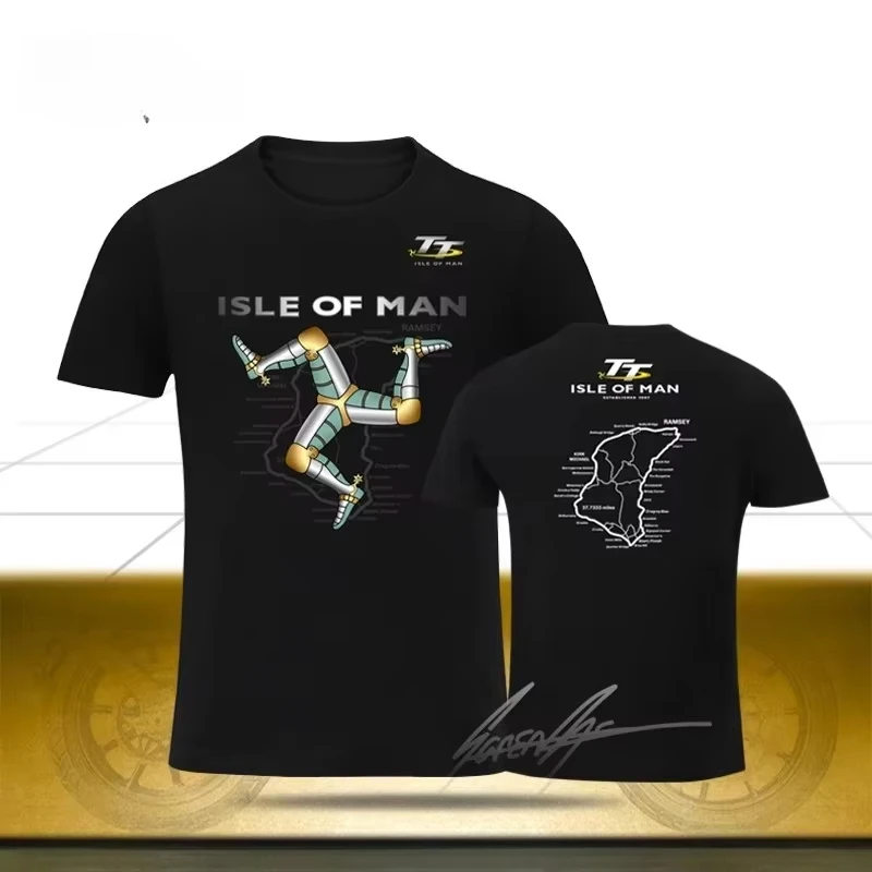 دراجة نارية جزيرة مان Tt الطريق سباق الدراجات النارية ركوب الدراجات النارية ملابس موتو GP عشاق الدراجات النارية الرجال والنساء الصيف قصيرة الأكمام