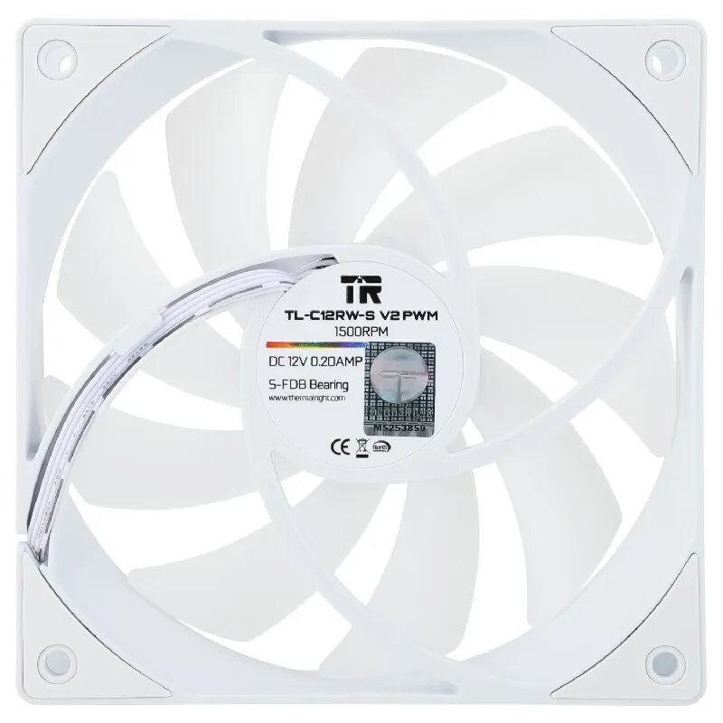 Thermalright TL-C12RB-S V2 TL-C12RW-S V2 pouzdro vějíř couvat chladící vějíř 5V 3PIN ARGB PWM tichá 1500RPM 120mm pouzdro vzduch CPU chladič