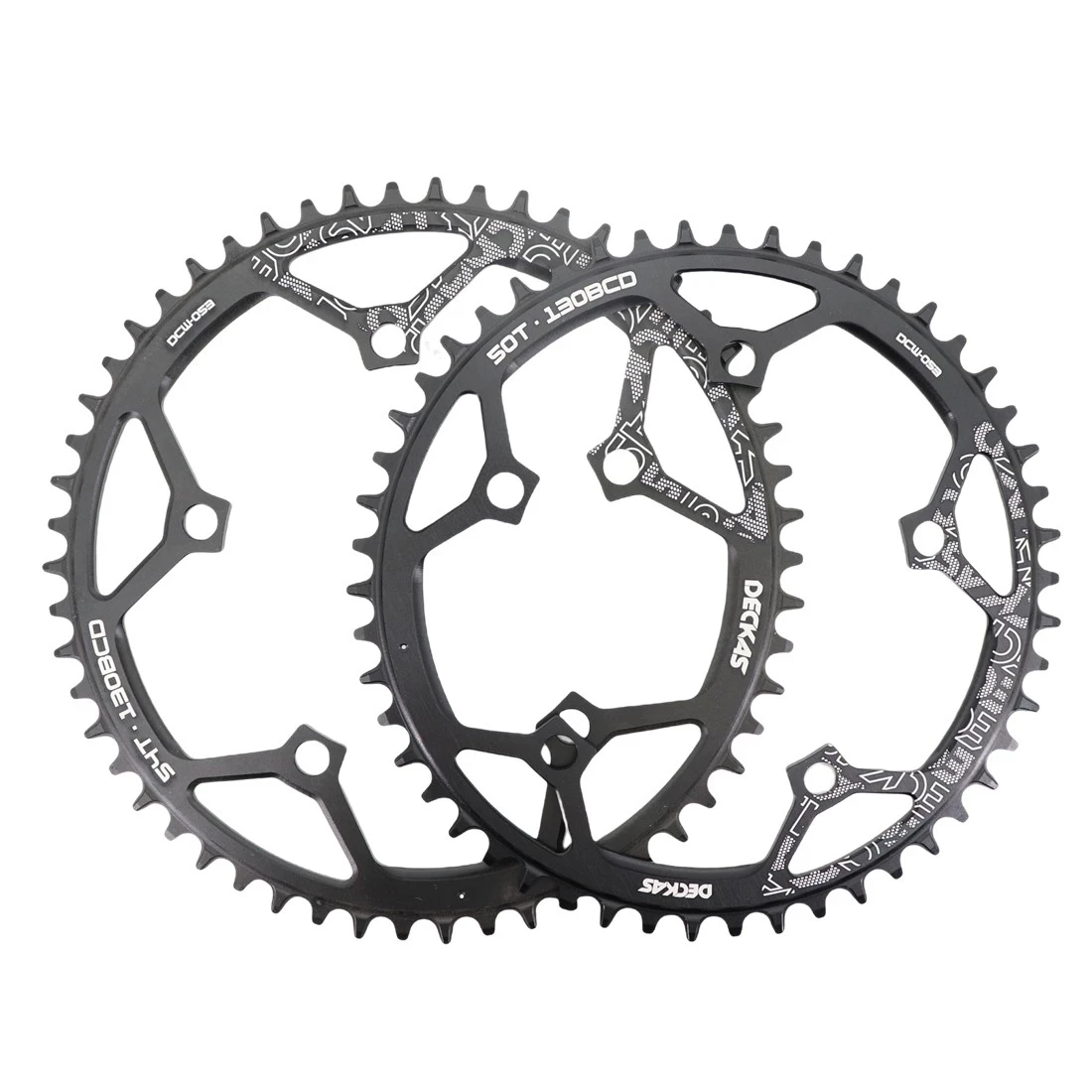 DECKAS Round 130BCD 46T/48T/50T/52T/54T/56T/58T Cycling Chainring MTB Road Bike Chainwheel Crankset Plate BCD 130mm tooth plate