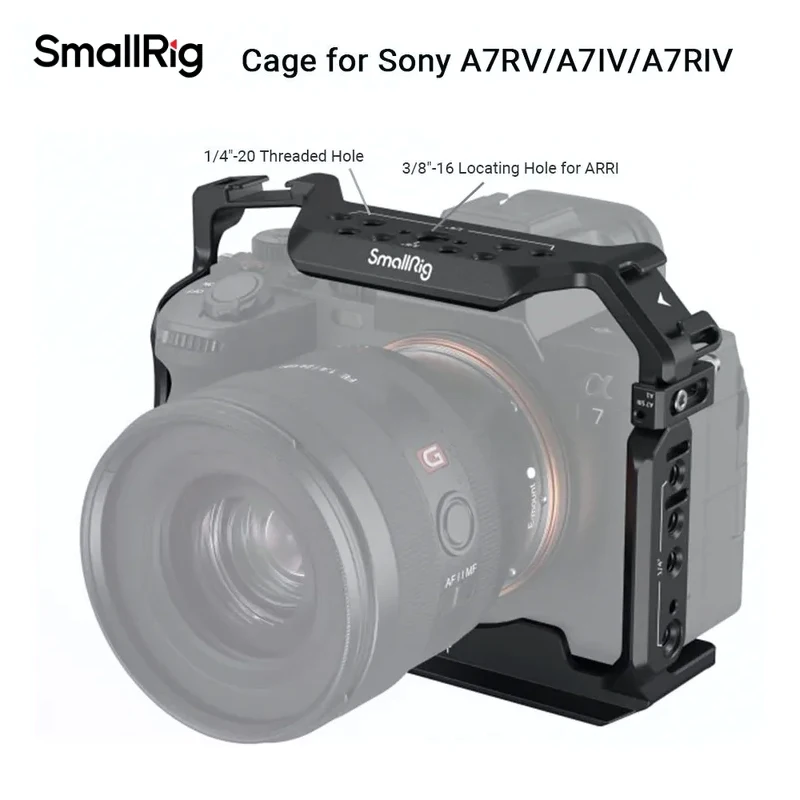 SmallRig A7m4 A7 IV Full DSLR Camera Cage For Sony Alpha A7iv A7 IV / Alpha 7S III Advanced Cage Kit L-Bracket Baseplate -3667B