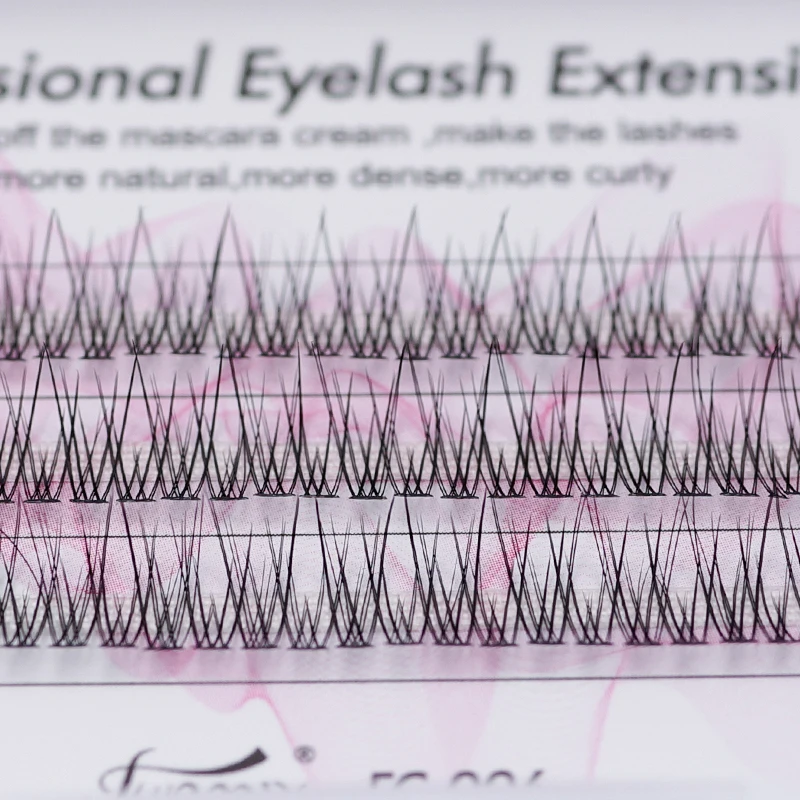 ファンミックス マーメイドつけまつげ フィッシュテールヘア ナチュラルソフト グラフトまつげエクステ 個別クラスタ植毛まつげ