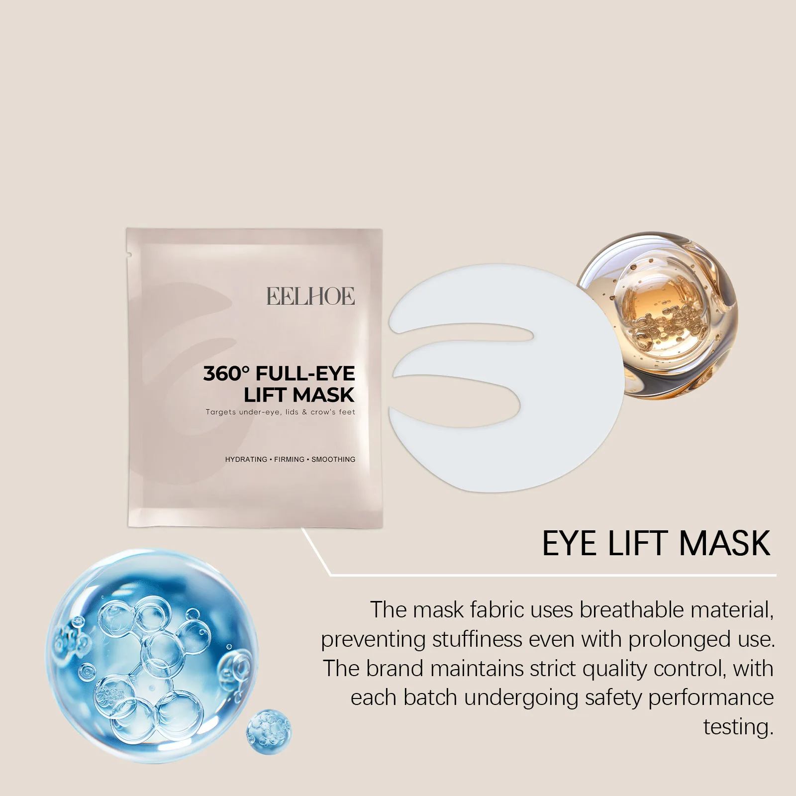 

EELHOE Vitamin C Hydrating Eye Mask, Brightening Puffy Under Eye Patches for Moisturizing Eye Care & Dark Circles 1Pcs