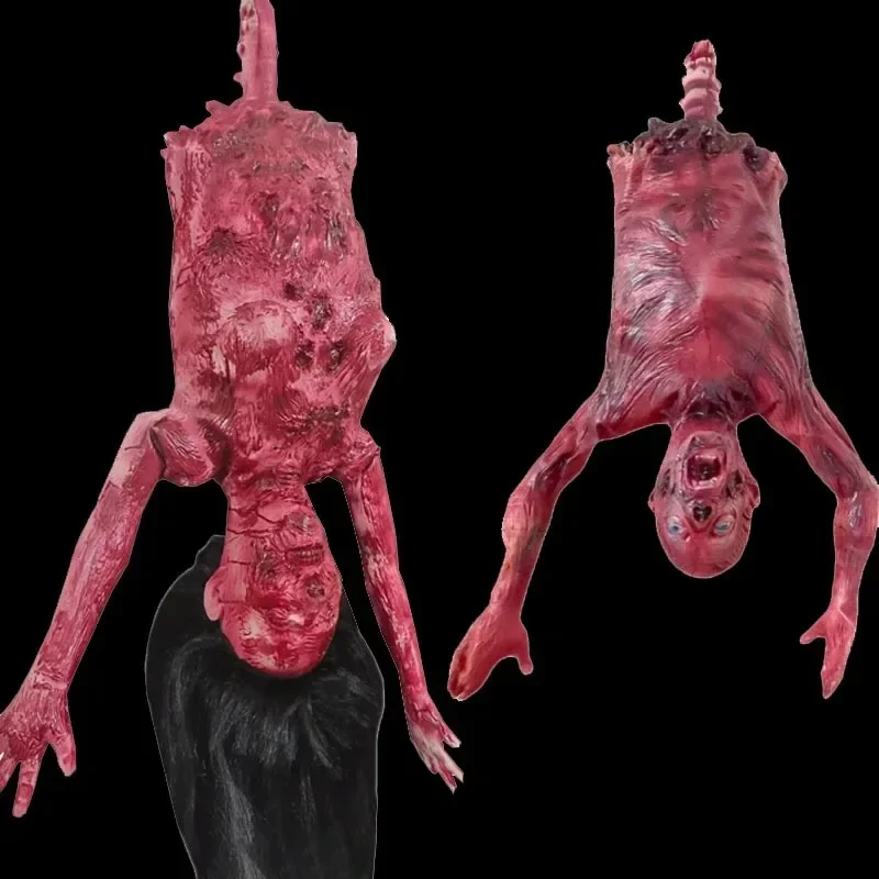 Halloween Hängende Leichen-Requisite, Künstlicher Totenleichnam aus Latex, Gruselige Dekoration für Spukhaus, Gartenparty, Horror-Requisiten ﻿ – Detail 1