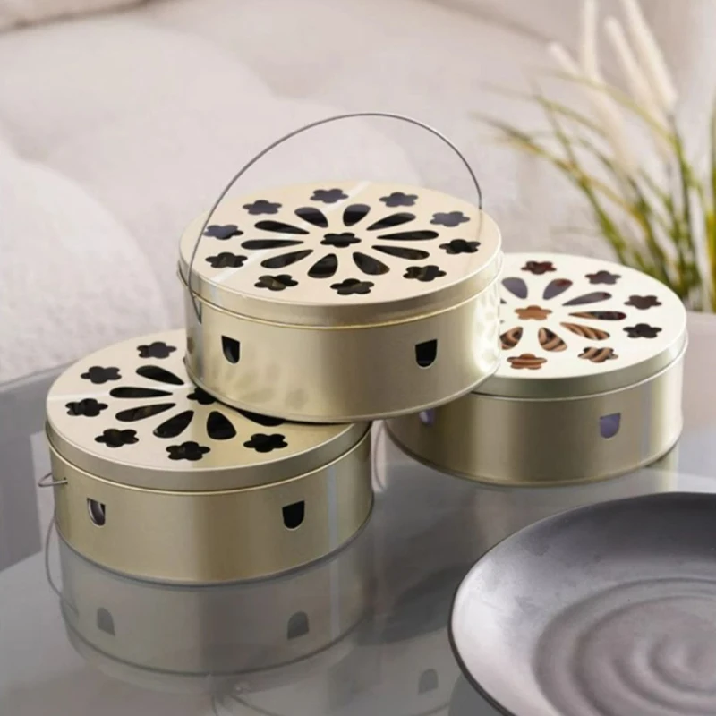 

Portable Mosquito Coil Tray Holder Home Insect Repellent Anti-fire Sandalwood Incense Burner Box Anti-Mosquito Supplies