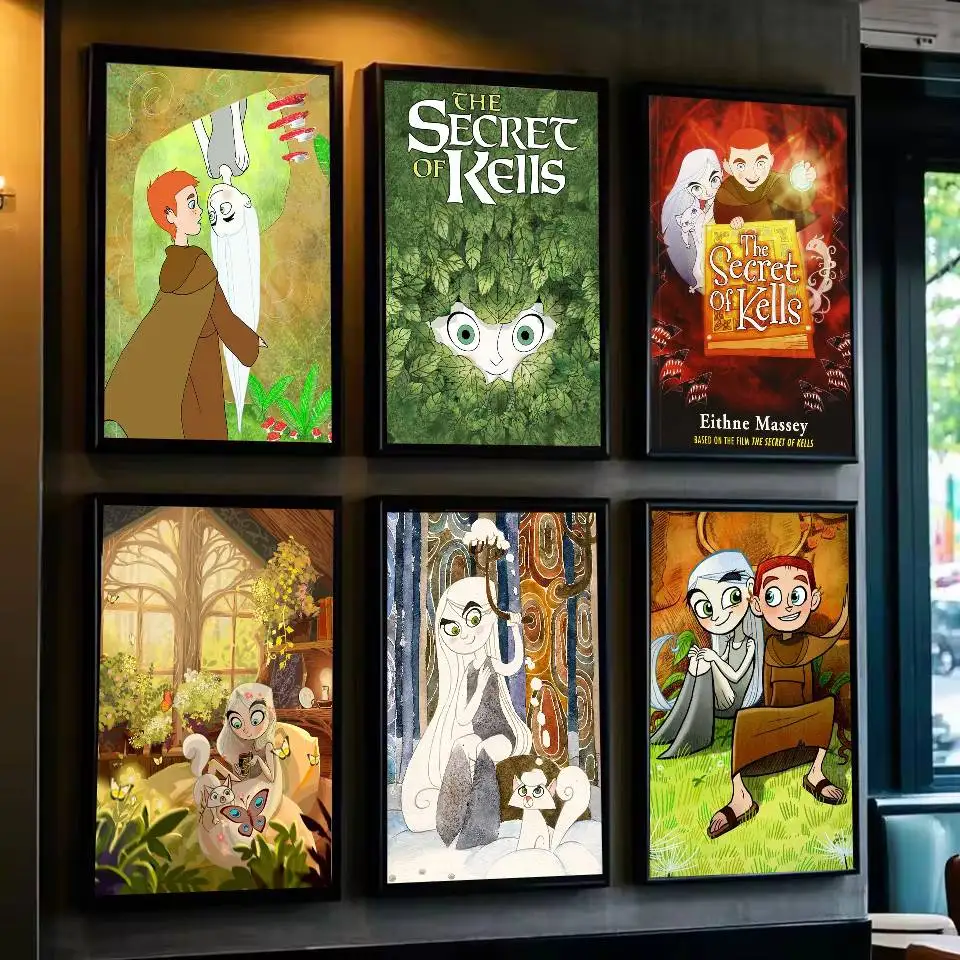 The S-Secret of Kells Poster, selbstklebende Kunst, wasserfester Papieraufkleber, Kaffeehaus, Bar, Wohnheim, Wanddekoration